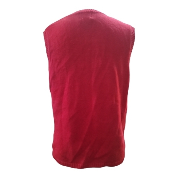 nutcracker Festive red Knit sweater Vest applique Ornament beaded embroidery Med - Picture 2 of 7